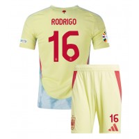 Spain Rodri Hernandez #16 Replica Away Minikit Euro 2024 Short Sleeve (+ pants)